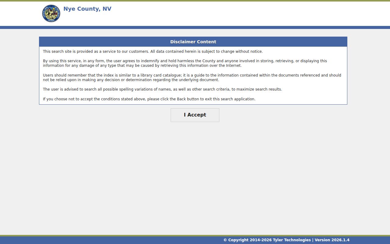 Pahrump people search in the Nye Recorder recorded-document index