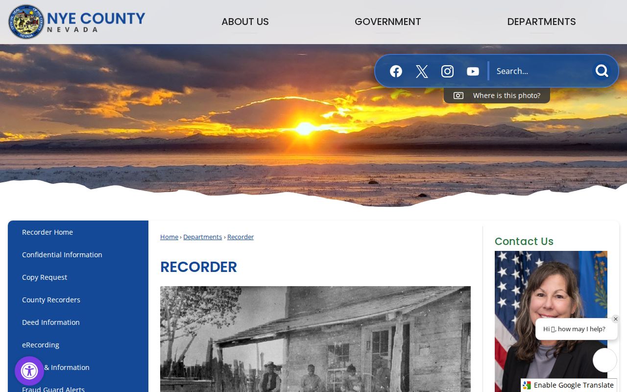 Pahrump records access through the Nye County Recorder Fraud Alert page